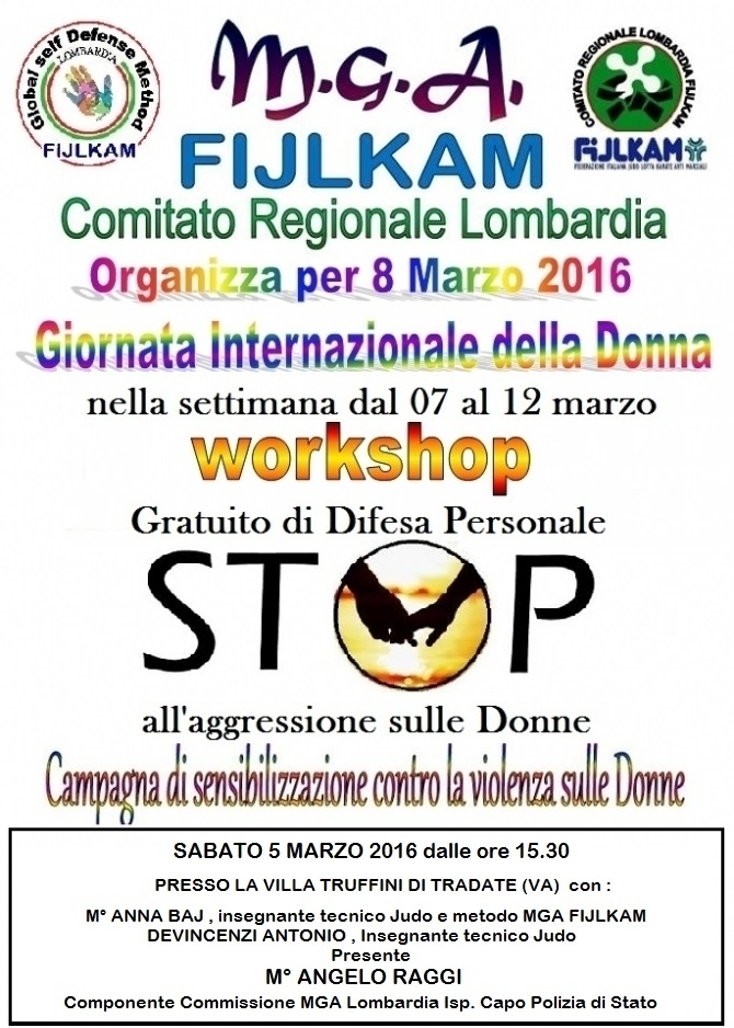 DONNA IN-DIFESA 8 MARZO 2016 - GRUPPO DI STUDIO MGA LOMBARDIA