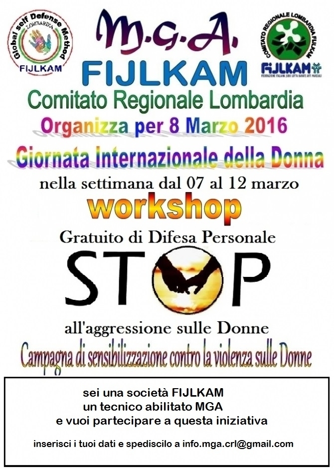 DONNA IN-DIFESA 8 MARZO 2016 - GRUPPO DI STUDIO MGA LOMBARDIA