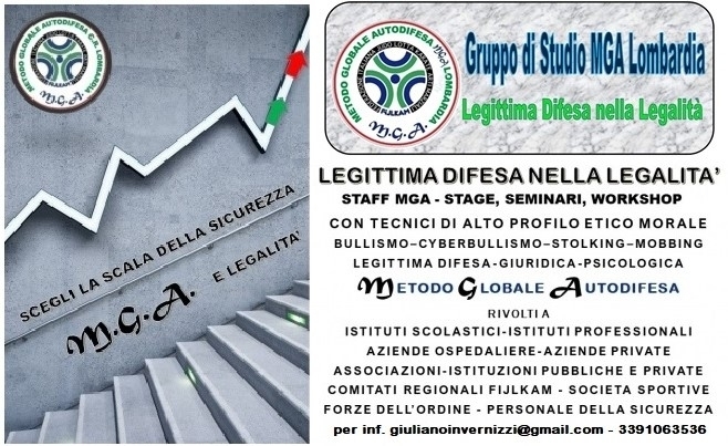 LEGITTIMA DIFESA NELLA LEGALITA' - PROGRAMMAZIONE - GRUPPO DI STUDIO MGA LOMBARDIA